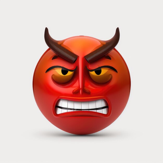 emoticon expresivo cara de demonio emoji