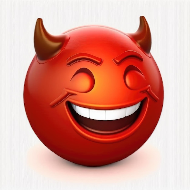 Foto emoticon expresivo cara de demonio emoji