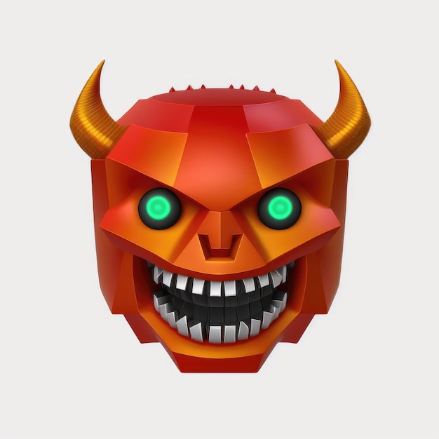 Foto emoticon expresivo cara de demonio emoji