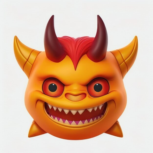 emoticon expresivo cara de demonio emoji