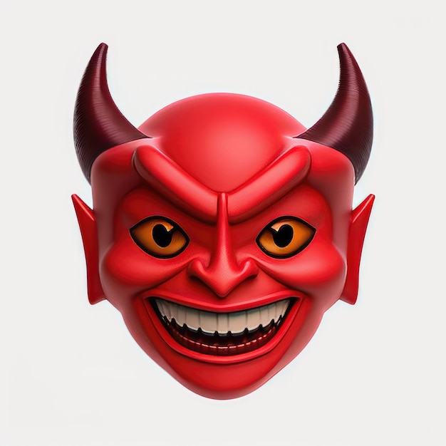Foto emoticon expresivo cara de demonio emoji