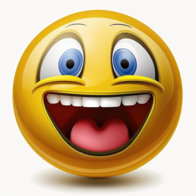 Foto emoticon expresivo emoji de cara con la boca abierta