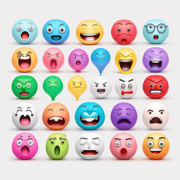 emoticon expresivo emoji de cara coloreado con tinta