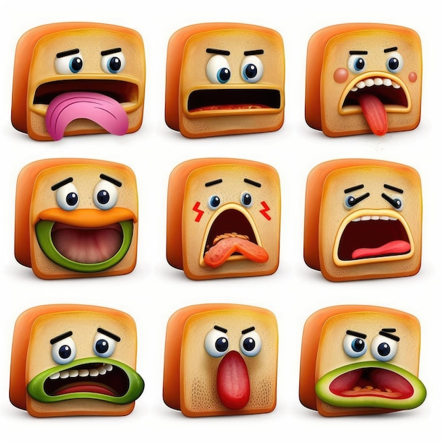 emoticon expressivo rosto pão emoji