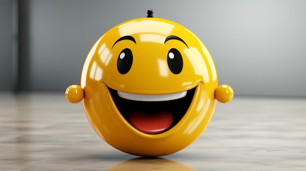 emoticon felicidad emoción alegría icono sonriente IA generativa en 3D