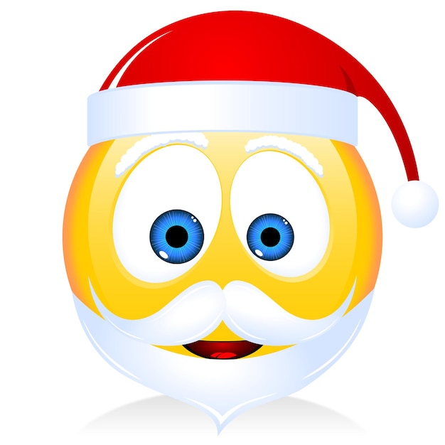 Foto emoticono emoji de papá noel