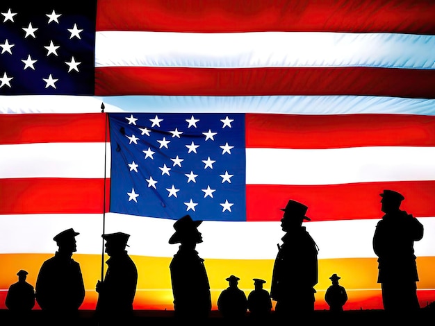 Emotionale und patriotische USA-Flagge