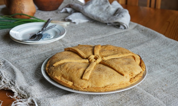 Empanada Gallega Empanada tradicional rellena de atún o carne típica de Galicia España