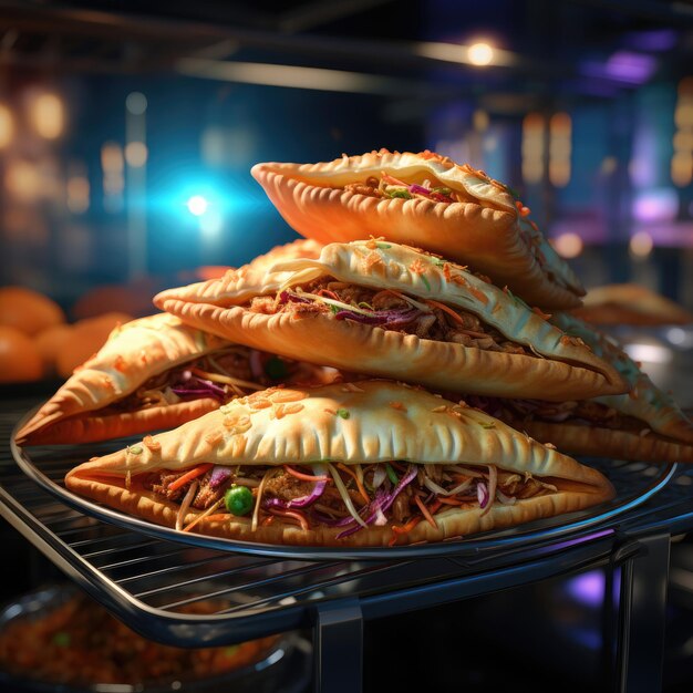 Foto empanada gallega torta salgada tradicional da galiza geralmente preenchida com pimentas de atum crosta crocante