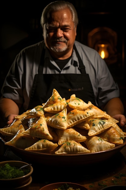 Empanadas tradicionais com carne e legumes