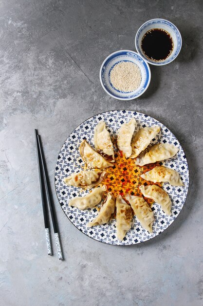 Empanadillas asiáticas potstickers Gyozas