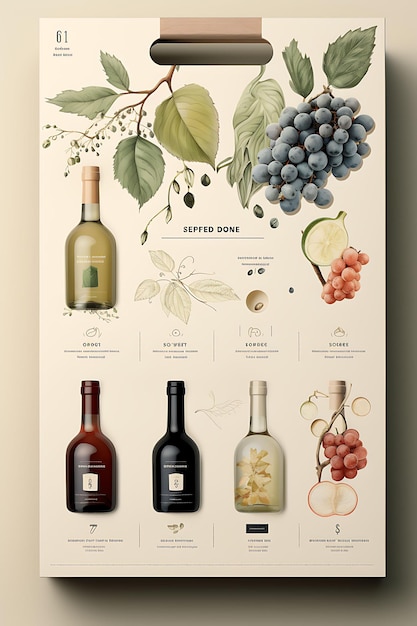 Empaque de cajas de vino orgánico colorido con un color natural y terroso diseño de ideas conceptuales creativas