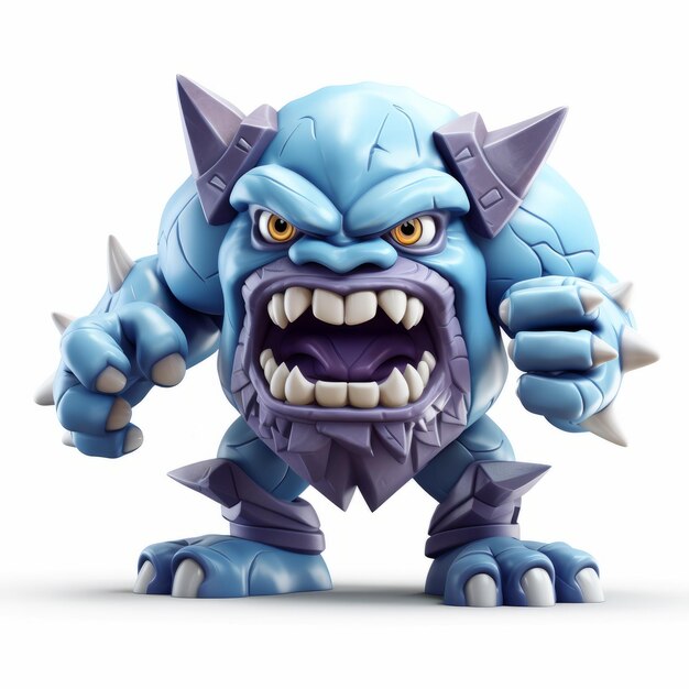 Empaquetado de acción en 3D estilo Monster Clash Of Clans