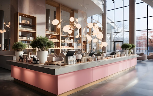 Empfangstresen, Schönheitssalon-Interieur