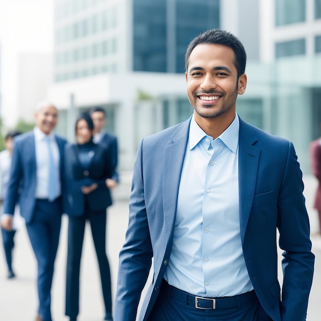 empleado corporativo inteligente con un hombre confiado