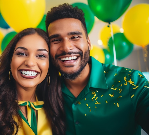 Foto empleados felices se reúnen para celebrar las fiestas en el lugar de trabajo