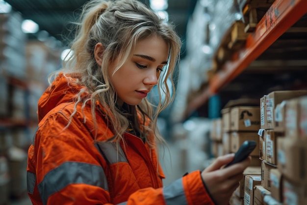 Los empleados trabajan para clasificar las cajas de cartón antes de su envío