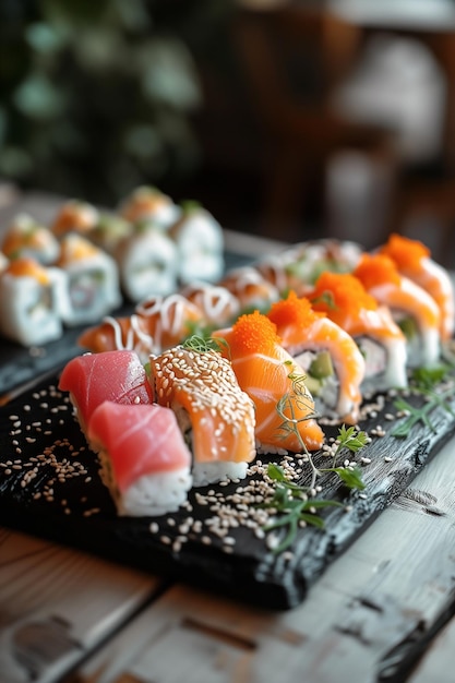 Empoderando la celebración del día de la mujer con el sushi como una representación conceptual