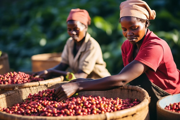 Foto empoderando a las mujeres agricultoras un vistazo a las granjas cooperativas de café de ruanda a orillas del lago kiv