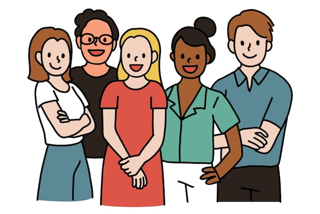 Empregado em PNG em lugar de trabalho de diversidade adesivo de fundo transparente