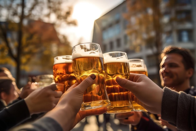 La empresa celebra el Oktoberfest en una tarde soleada