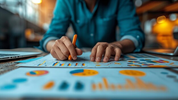 Foto empresa de negocios en un estilo analítico