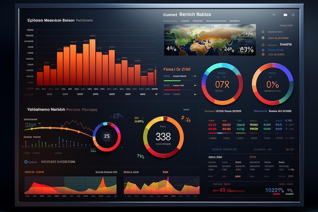 Foto empresário a analisar gráficos de investimento no ecrã do computador conceito de contabilidade e finanças