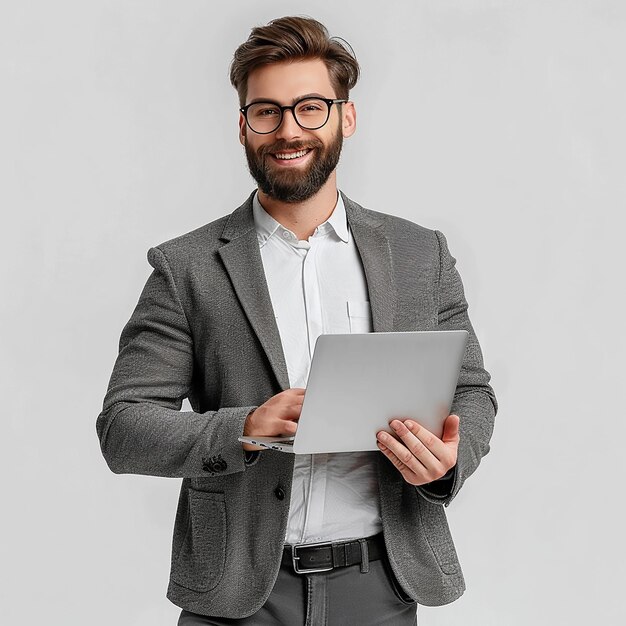 Empresario de aprendizaje electrónico especialista en informática tutor digital profesional trabajador empresario profesional
