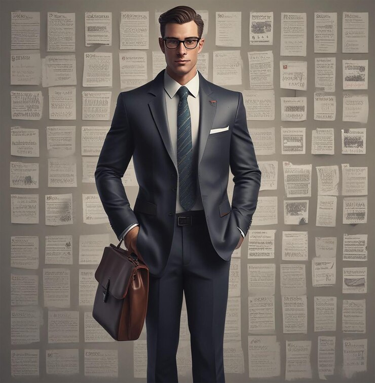 Empresario confiado en traje