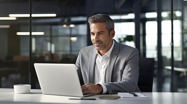 Foto empresário da índia trabalhando no laptop