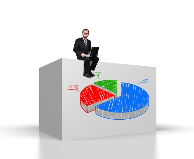 empresário e esquema de negócios