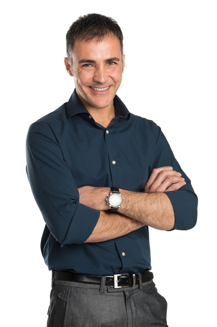 Empresário sorridente e feliz