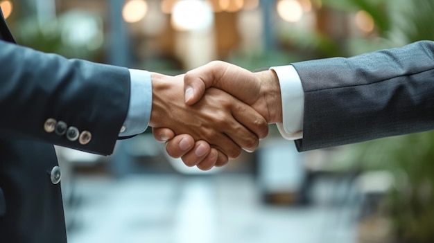 Empresários de diferentes etnias apertando as mãos em acordo