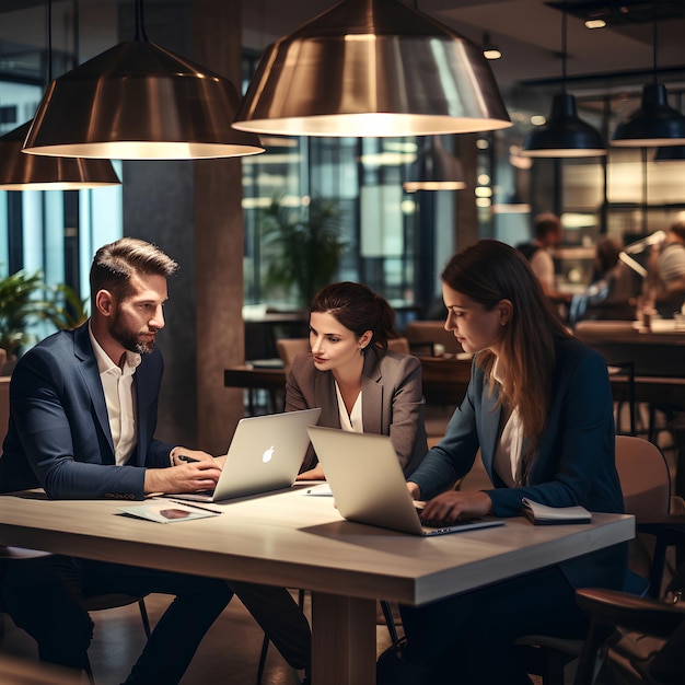 Empresarios trabajando juntos