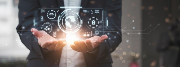 Los empresarios utilizan la inteligencia de la IA para buscar información de datos para el crecimiento de los negocios y agregar nuevos