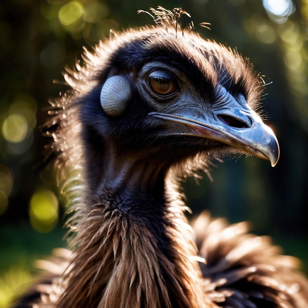 Foto emu animal selvagem que vive na natureza parte do ecossistema