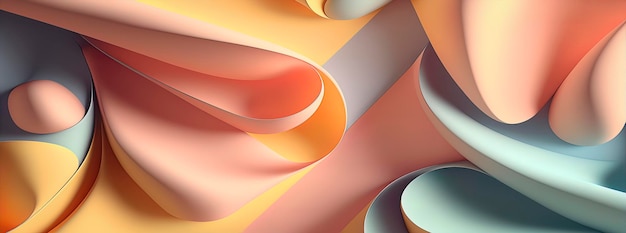 Encabezado Panorama abstracto con colores pastel