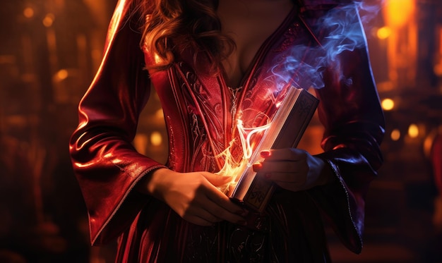 Encantada com o livro misterioso em suas mãos, ela se maravilhou com seu brilho etéreo perdido em seus segredos e design mágico.
