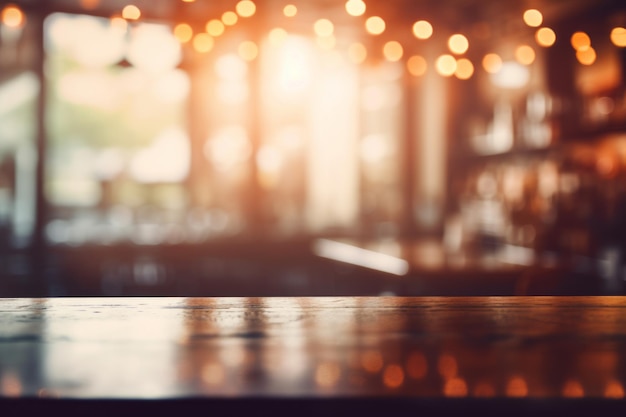 Foto encantador bokeh vintage una cafetería de ensueño borroso en 32 relación de aspecto