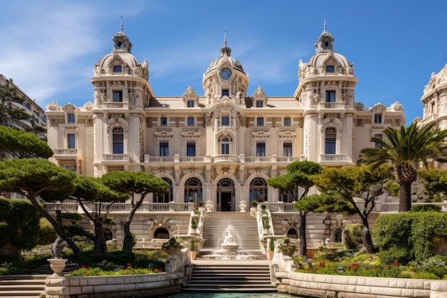 Foto el encantador encanto del casino de montecarlo en mónaco