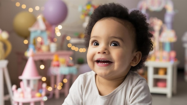 Foto encantador foco maravilhosa decoração criança