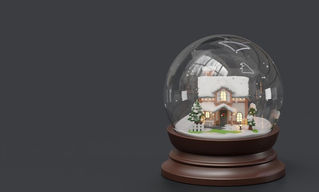 El encantador globo de nieve de Navidad