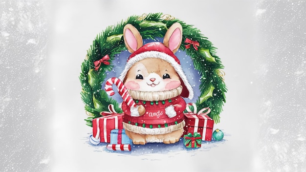 El encantador y lindo Santa Claus acuarela el capricho y el lindo Santa Klaus acuarela