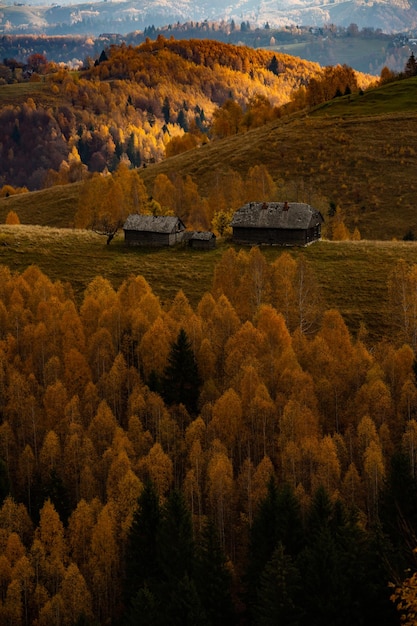 Un encantador paisaje de montaña en los Cárpatos, Rumania