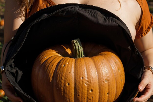 Foto el encantador parche de calabaza deleita los sentidos