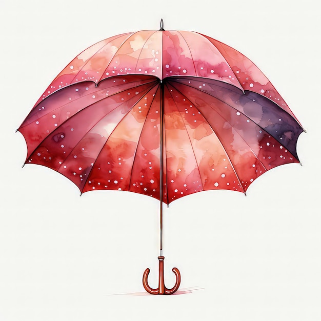 Encantador patrón de paraguas de acuarela