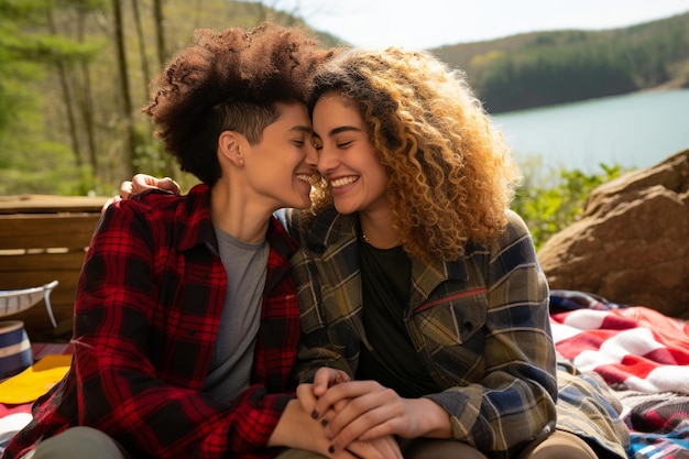 El encantador picnic de una pareja gay en Forest Cliffs