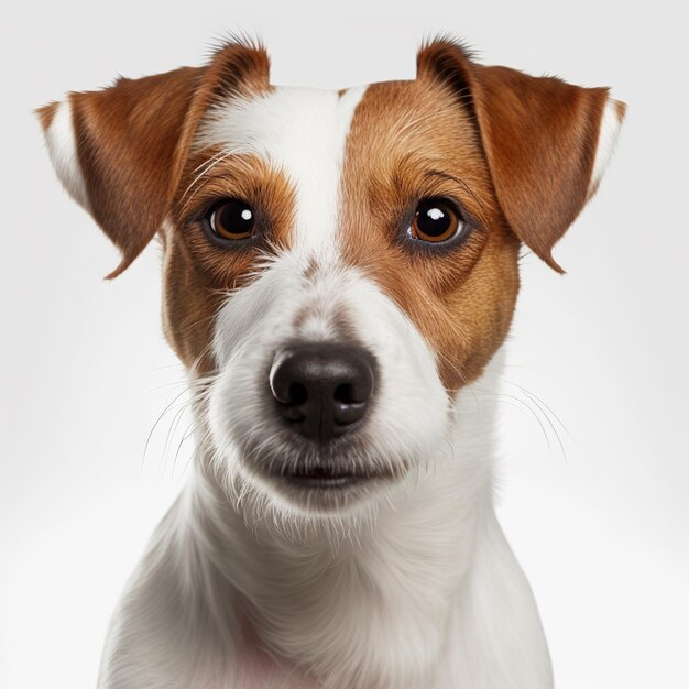 Foto encantador retrato adorable de jack russel terrier