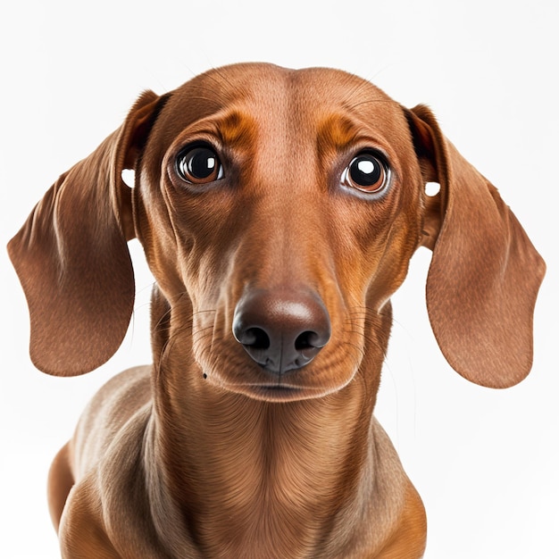 Encantador retrato adorable de perro salchicha o dachshund