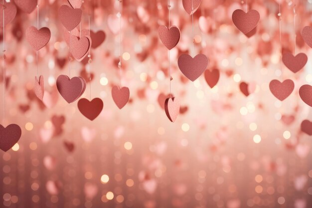 La encantadora cascada de corazones rosados